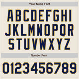Custom Cream Navy-Old Gold Authentic Two Tone Baseball Jersey