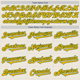 Custom Cream Gold-Green Authentic Two Tone Baseball Jersey