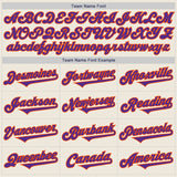 Custom Cream Purple-Orange Authentic Two Tone Baseball Jersey