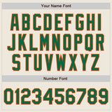 Custom Cream Kelly Green-Orange Authentic Two Tone Baseball Jersey