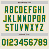 Custom Cream Kelly Green-Gold Authentic Two Tone Baseball Jersey