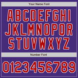Custom Purple Red-White Authentic Two Tone Baseball Jersey