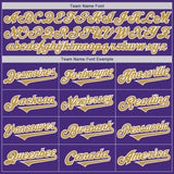 Custom Purple Old Gold-White Authentic Two Tone Baseball Jersey