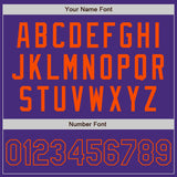 Custom Purple Orange Authentic Two Tone Baseball Jersey