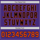Custom Purple Orange-Black Authentic Two Tone Baseball Jersey