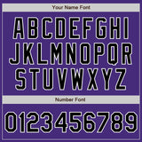 Custom Purple Black-White Authentic Two Tone Baseball Jersey