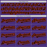 Custom Purple Black-Orange Authentic Two Tone Baseball Jersey