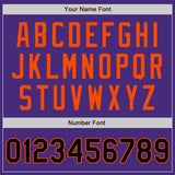 Custom Purple Black-Orange Authentic Two Tone Baseball Jersey