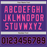 Custom Purple Black-Pink Authentic Two Tone Baseball Jersey