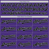 Custom Purple Black-Gray Authentic Two Tone Baseball Jersey