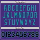 Custom Purple Black-Teal Authentic Two Tone Baseball Jersey