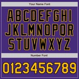Custom Purple Gold-Black Authentic Two Tone Baseball Jersey
