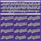 Custom Purple Gray-Black Authentic Two Tone Baseball Jersey