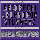 Custom Purple Gray-Black Authentic Two Tone Baseball Jersey