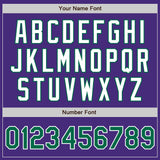 Custom Purple Kelly Green-White Authentic Two Tone Baseball Jersey