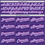 Custom Purple Light Blue-Pink Authentic Two Tone Baseball Jersey