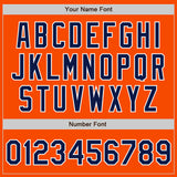 Custom Orange Navy-White Authentic Two Tone Baseball Jersey