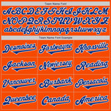 Custom Orange Royal-White Authentic Two Tone Baseball Jersey