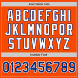 Custom Orange Royal-White Authentic Two Tone Baseball Jersey