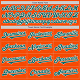 Custom Orange Teal-White Authentic Two Tone Baseball Jersey