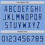 Custom Light Blue Royal-White Authentic Two Tone Baseball Jersey