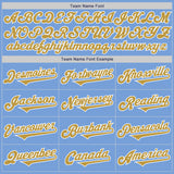 Custom Light Blue Old Gold-White Authentic Two Tone Baseball Jersey