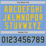 Custom Light Blue Royal-Yellow Authentic Two Tone Baseball Jersey