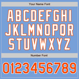 Custom Light Blue Orange-White Authentic Two Tone Baseball Jersey