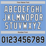 Custom Light Blue Black-White Authentic Two Tone Baseball Jersey