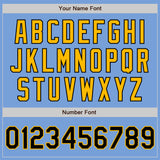 Custom Light Blue Black-Gold Authentic Two Tone Baseball Jersey