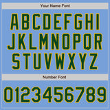 Custom Light Blue Green-Gold Authentic Two Tone Baseball Jersey