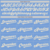Custom Light Blue Cream Authentic Two Tone Baseball Jersey