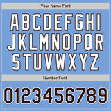 Custom Light Blue Brown-White Authentic Two Tone Baseball Jersey