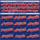 Custom Royal Red-White Authentic Two Tone Baseball Jersey