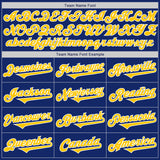 Custom Royal Yellow-White Authentic Two Tone Baseball Jersey