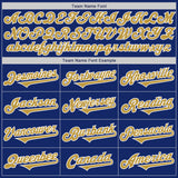 Custom Royal Old Gold-White Authentic Two Tone Baseball Jersey