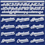 Custom Royal Gray-White Authentic Two Tone Baseball Jersey