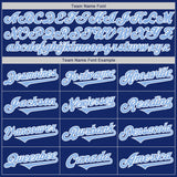 Custom Royal Light Blue-White Authentic Two Tone Baseball Jersey