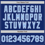 Custom Royal Light Blue-White Authentic Two Tone Baseball Jersey
