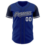Custom Royal Navy-White Authentic Two Tone Baseball Jersey