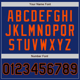 Custom Royal Black-Orange Authentic Two Tone Baseball Jersey