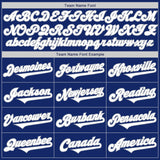 Custom Royal White-Gray Authentic Two Tone Baseball Jersey