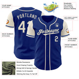Custom Royal Cream Authentic Two Tone Baseball Jersey