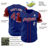 Custom Royal Crimson-White Authentic Two Tone Baseball Jersey