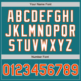 Custom Teal Orange-White Authentic Two Tone Baseball Jersey