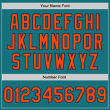 Custom Teal Orange-Navy Authentic Two Tone Baseball Jersey