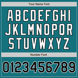 Custom Teal Black-White Authentic Two Tone Baseball Jersey
