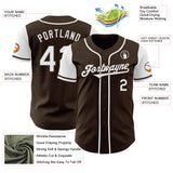Custom Brown White Authentic Two Tone Baseball Jersey