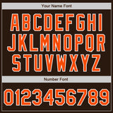 Custom Brown Orange-White Authentic Two Tone Baseball Jersey