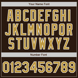 Custom Brown Old Gold-White Authentic Two Tone Baseball Jersey